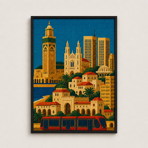 Bienvenue à Casa – diamond painting 50×70 cm | Crafties