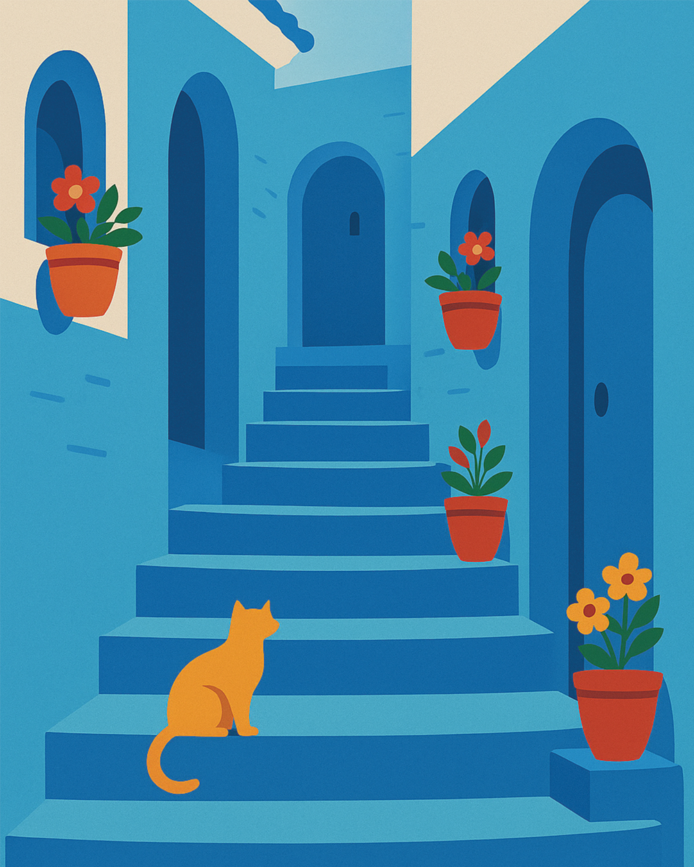 Chefchaouen Blues – design Crafties en diamond painting 40×50 cm