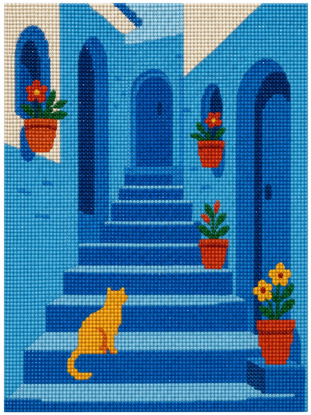 Chefchaouen Blues – kit de diamond painting 40×50 cm | Crafties