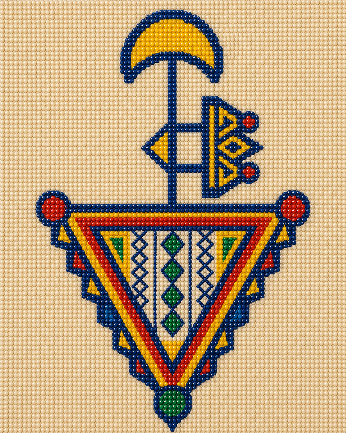Fibule Tamazight – kit de diamond painting 40×50 cm | Crafties