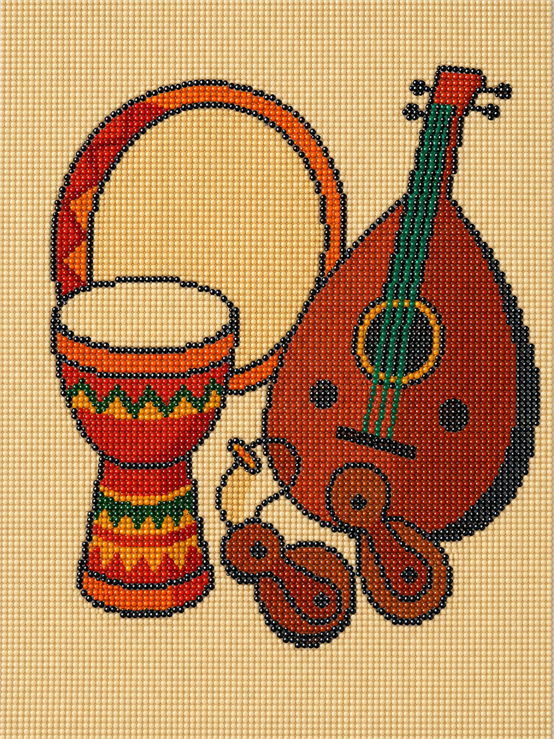 Rythmes du Maroc – kit de diamond painting 30×40 cm | Crafties