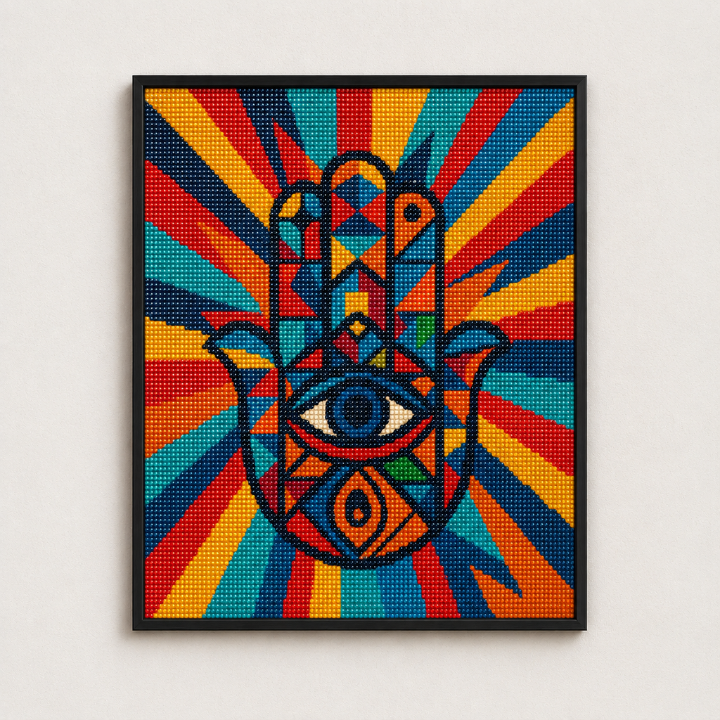 Khmissa Pop – diamond painting 40×50 cm | Crafties