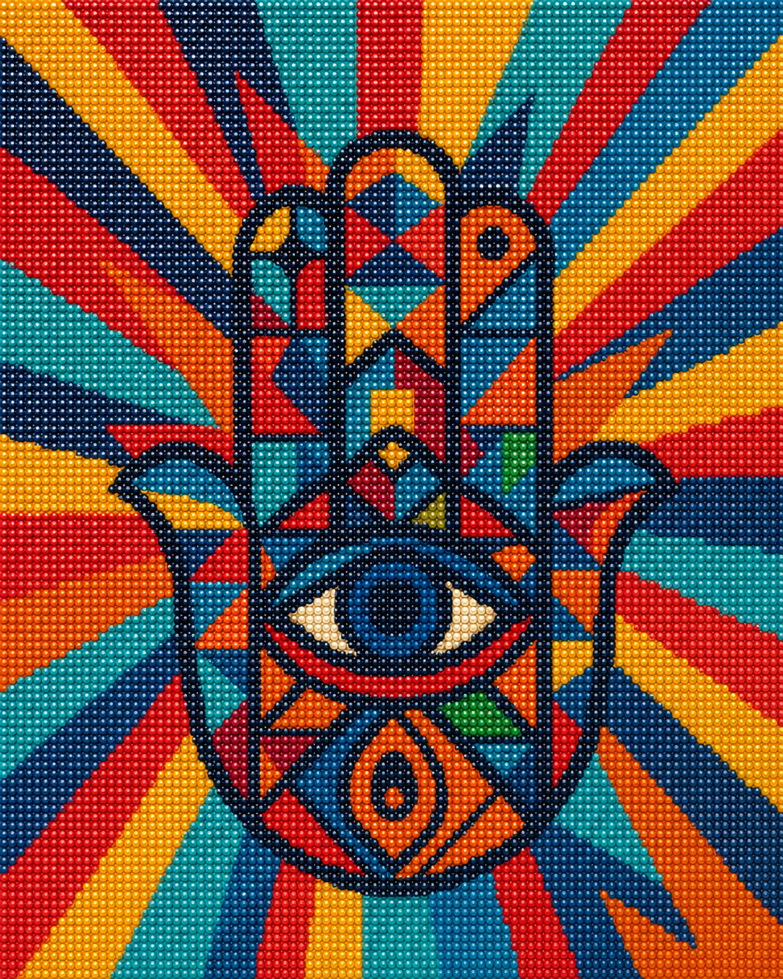 Khmissa Pop – kit de diamond painting 40×50 cm | Crafties