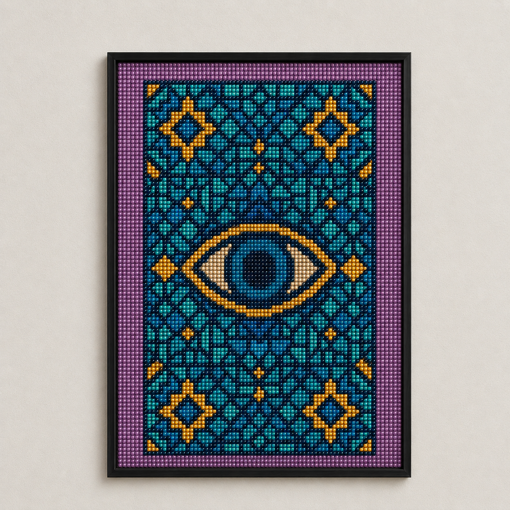 Nazar Boncuk – diamond painting 30×40 cm | Crafties