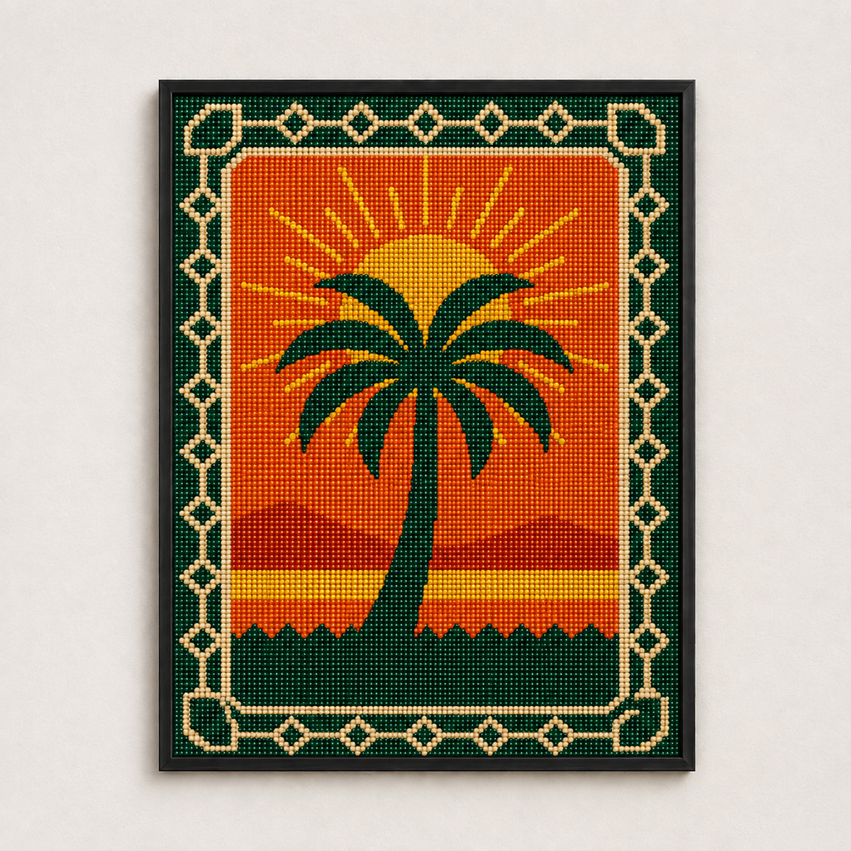 Oasis dorée – diamond painting 30×40 cm | Crafties