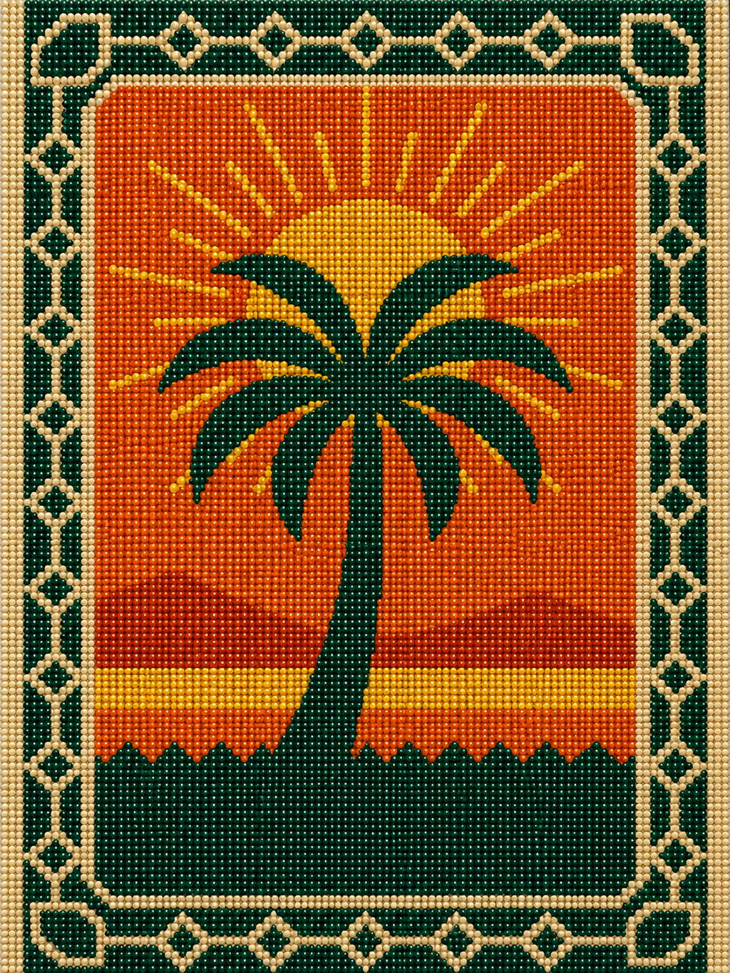 Oasis dorée – kit de diamond painting 30×40 cm | Crafties