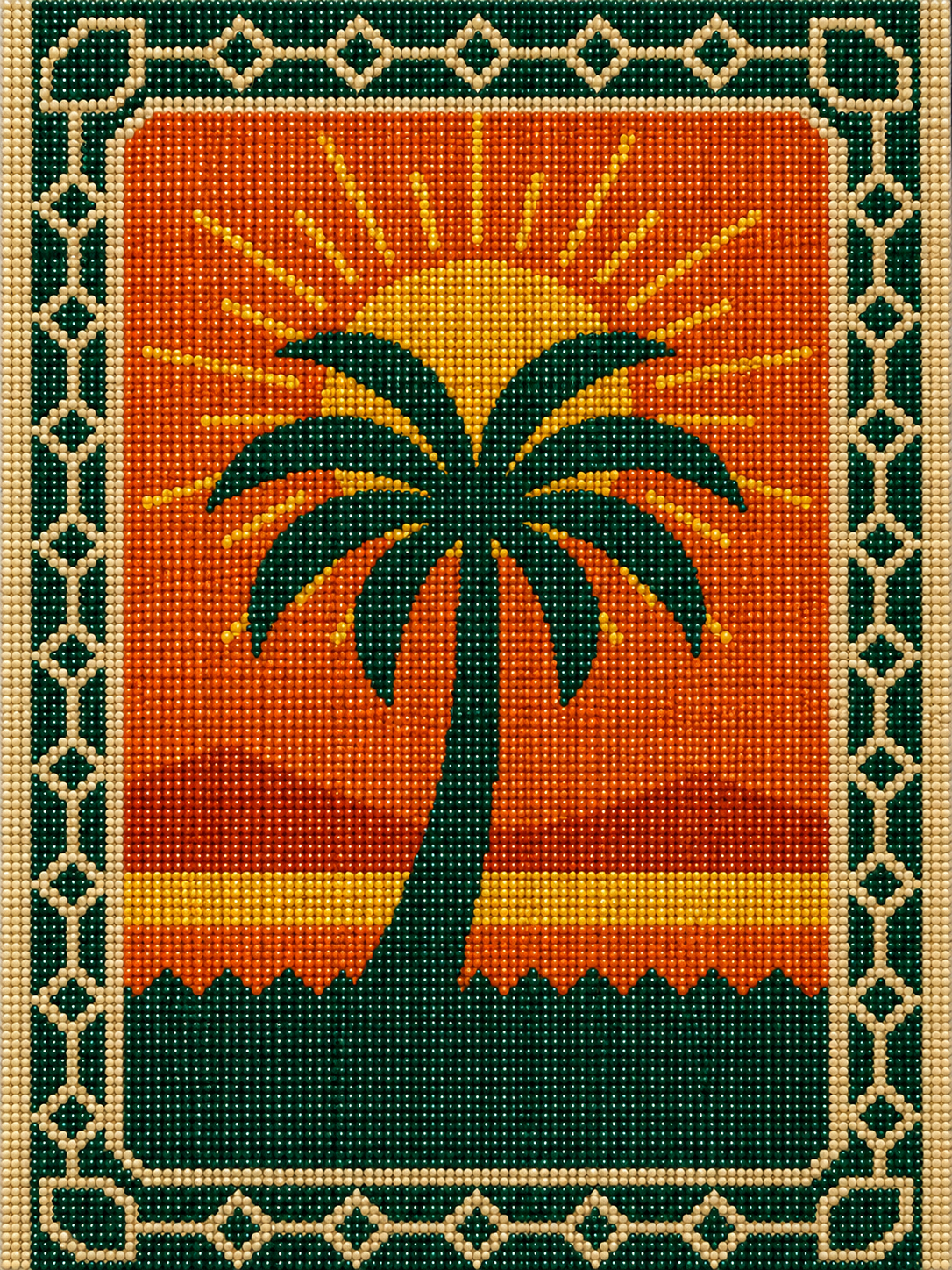 Oasis dorée – kit de diamond painting 30×40 cm | Crafties