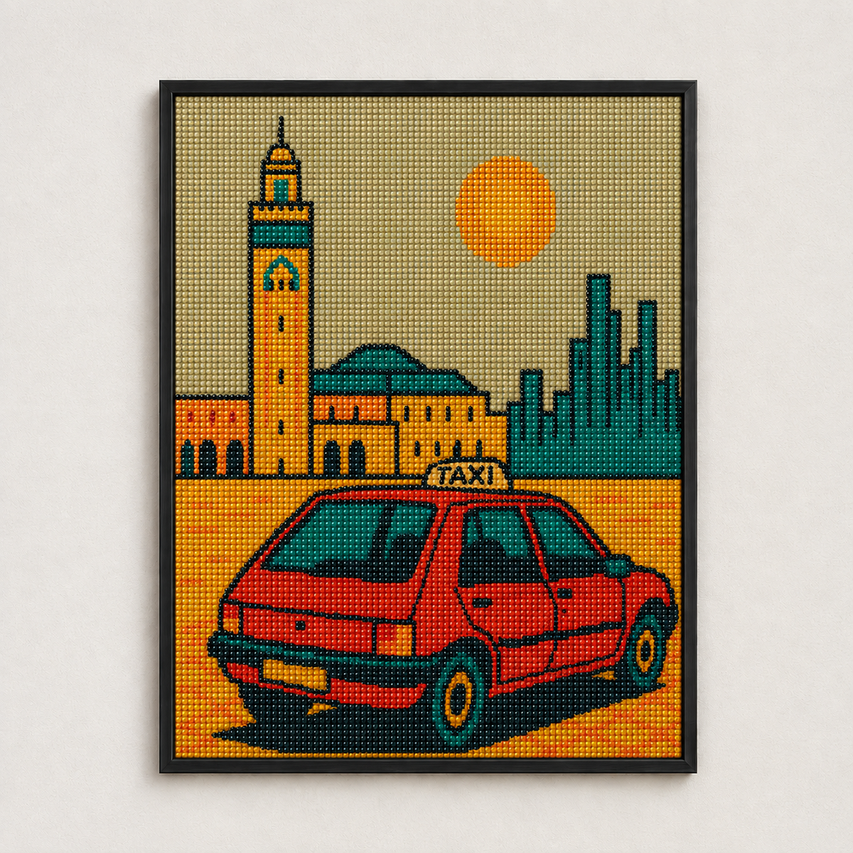 P’tit Taxi – diamond painting 30×40 cm | Crafties