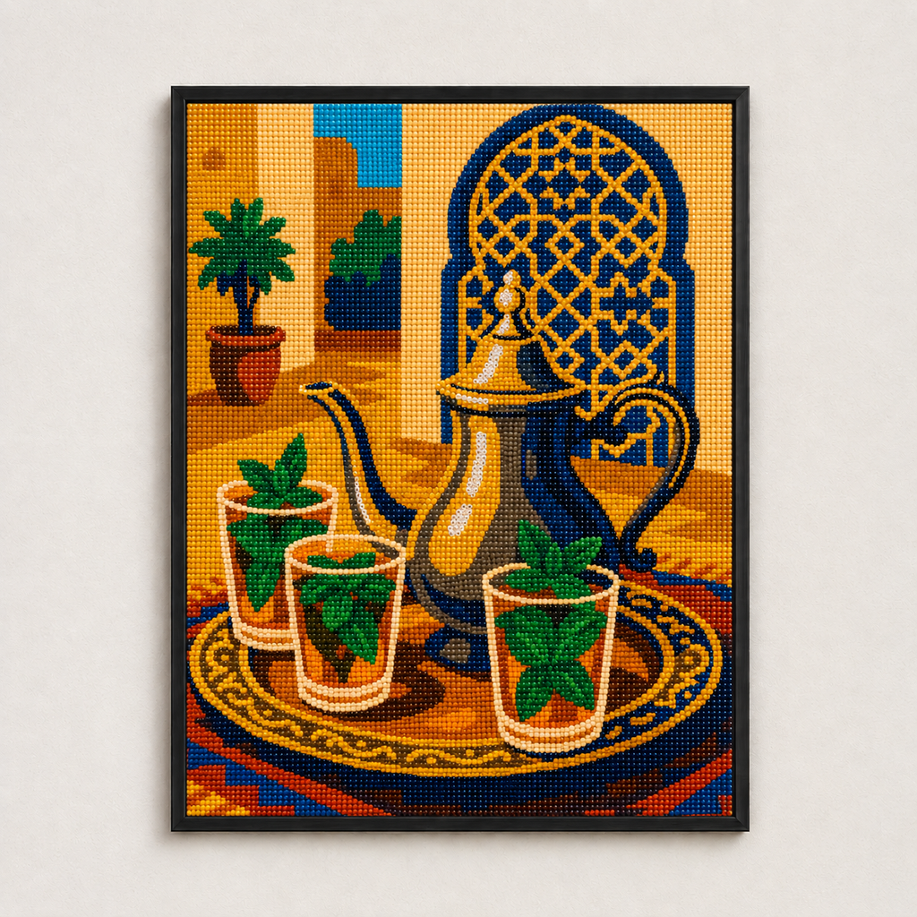 Mint Tea & Me – diamond painting 50×70 cm | Crafties